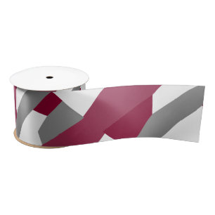 Ruban En Satin Fuchsia gris rose et blanc