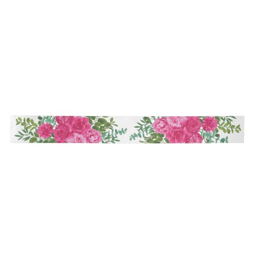 Ruban En Satin Fuchsia rose Mariage brillant (Devant)