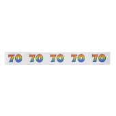 Ruban En Satin Fun, Rainbow Motif "70" Numéro d'événement (Grey) (Devant)