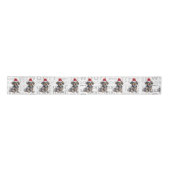 Ruban En Satin Funny Dog Lover Wirehaired Dachshund Santa (Devant)
