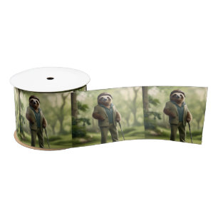 Ruban En Satin Funny Sloth Golf Player,