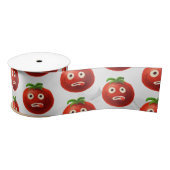 Ruban En Satin Funny Tomato Motif - Cartoon Vegetable Art (Bobine)