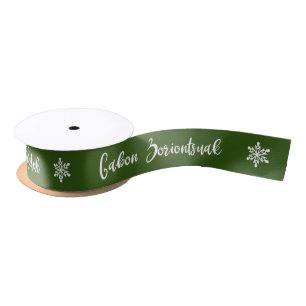 Ruban En Satin Gabon Zoriontsuak Langue basque Joyeux Noël