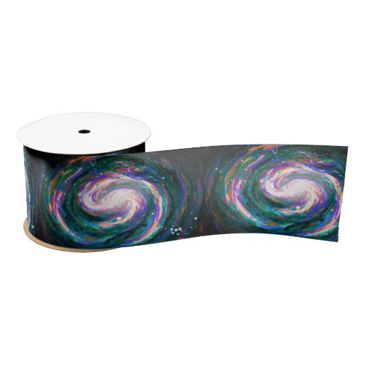 Ruban En Satin Galaxie spirale dans l'espace (Bobine)