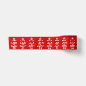 Ruban En Satin Gardez le calme et continuez (conception rouge) (Devant)