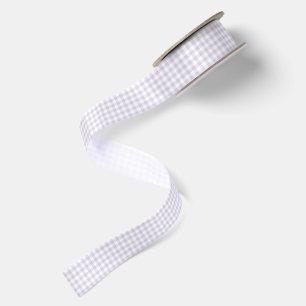 Ruban En Satin Gingham Classique Printemps Lavande Poussiéreuse