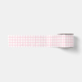 Ruban En Satin Gingham Classique Rose (Devant)