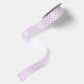 Ruban En Satin Gingham Rétro Douce Lilas (Dos)