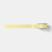 Ruban En Satin Gingham Rétro Jaune Doré (Devant)