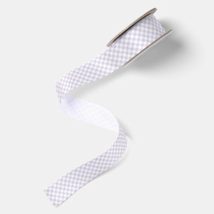 Ruban En Satin Gingham Rétro Printemps Lavande Poussiéreuse