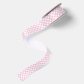 Ruban En Satin Gingham Rétro Rose Clair (Dos)