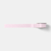 Ruban En Satin Gingham Rétro Rose Clair (Devant)