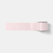 Ruban En Satin Gingham Rose Vintage Campagne Rustique  (Devant)