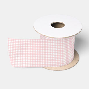 Ruban En Satin Gingham Rose Vintage Campagne Rustique 