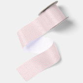 Ruban En Satin Gingham Rose Vintage Campagne Rustique  (Dos)