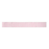Ruban En Satin Gingham Texturé Rose (Devant)