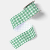 Ruban En Satin Gingham vert menthe (Dos)