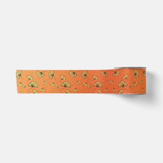Ruban En Satin ginkgo d'automne (Devant)