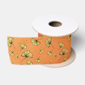 Ruban En Satin ginkgo d'automne (Bobine)