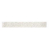 Ruban En Satin Girly Gold Hearts Motif sur White (Devant)
