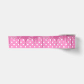Ruban En Satin Glaçage rose sur pois (Devant)