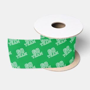 Ruban En Satin Go Team Word Art en vert