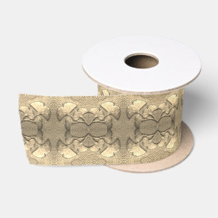 Ruban En Satin Golden Gingko feuilles ruban satin 3"