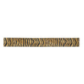 Ruban En Satin Golden Tiger Stripes | Bold Wild Animal Pattern (Devant)