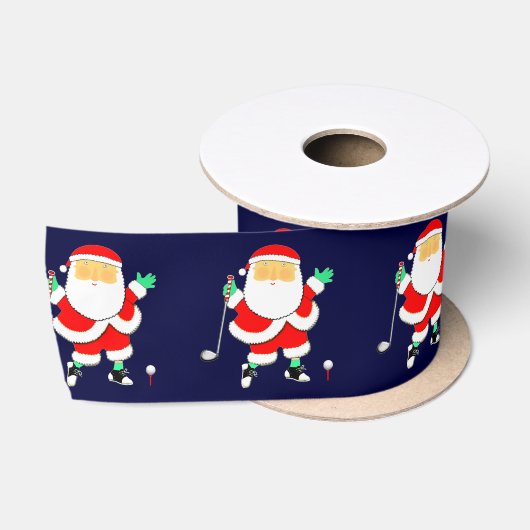 Ruban En Satin Golf Noël (Bobine)