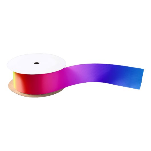 Ruban En Satin Gradient arc-en-ciel moderne (Bobine)