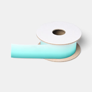 Ruban En Satin Gradient Ombre Turquoise Aqua