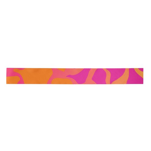 Ruban En Satin Gradient orange et rose chaud (Devant)