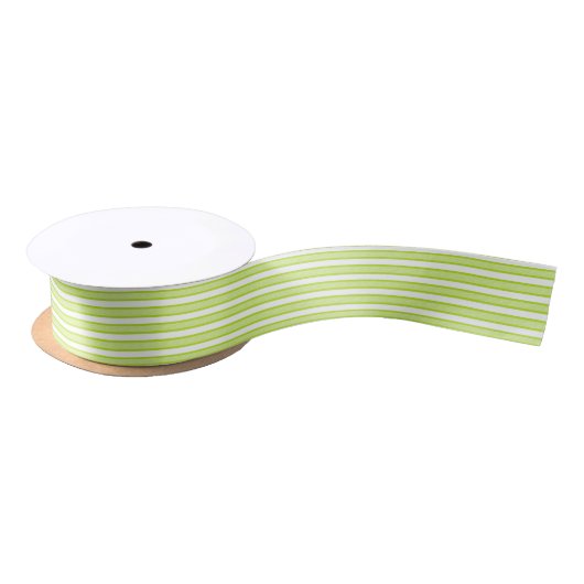 Ruban En Satin Grandes bandes de chaux vert (Bobine)