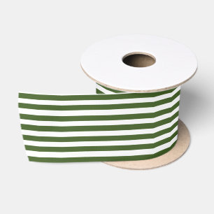 Ruban En Satin Grandes vertes et blanches