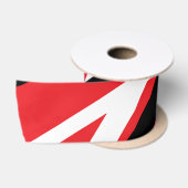 Ruban En Satin graphisme rouge, noir et blanc (Bobine)