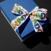 Ruban En Satin Gras Motif coloré