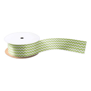 Ruban En Satin Green Zigzag, Green Chevron, Motif géométrique
