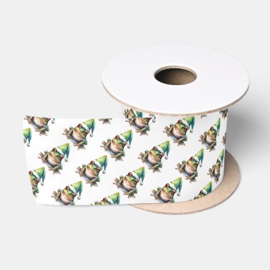 Ruban En Satin Grenouille de Noël Frolic (Bobine)