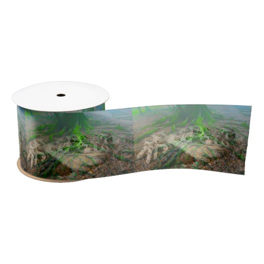 Ruban En Satin Grenouille verte (Bobine)