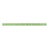Ruban En Satin Grenouilles vertes sur les Pois (Devant)