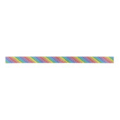 Ruban En Satin Gris Checkered d'arc-en-ciel (Devant)