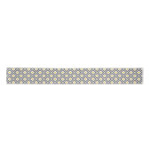 Ruban En Satin Gris, Jaune, Blanc, Diamant Ikat Motif (Devant)