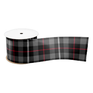Ruban En Satin Gris Plaid Pour Le Ruban De Noël