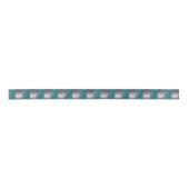 Ruban En Satin gris pourpre turquoise (Devant)