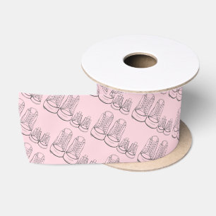 Ruban En Satin Grosse Petite Chaussures Nouveau bébé Douche Baske