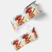 Ruban En Satin Guitariste Piment Rouge (Dos)
