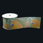 Ruban En Satin Gustav Klimt Fleur Jardin Cottage Nature<br><div class="desc">Un beau tableau de jardin - c'est un tableau classique de Gustav Klimt,  appelé Cottage Garden,  ou Bauergarten,  1907,  qui est un gros plan d'un jardin fleuri,  un tableau floral coloré.</div>