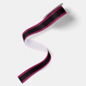 Ruban En Satin HAMbWG framboise et noir (Dos)