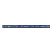 Ruban En Satin Hanoukka Jour Juif Hanukkiah Décor Bleu (Devant)