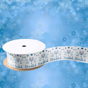 Ruban En Satin Hanoukka menorah Ribbon